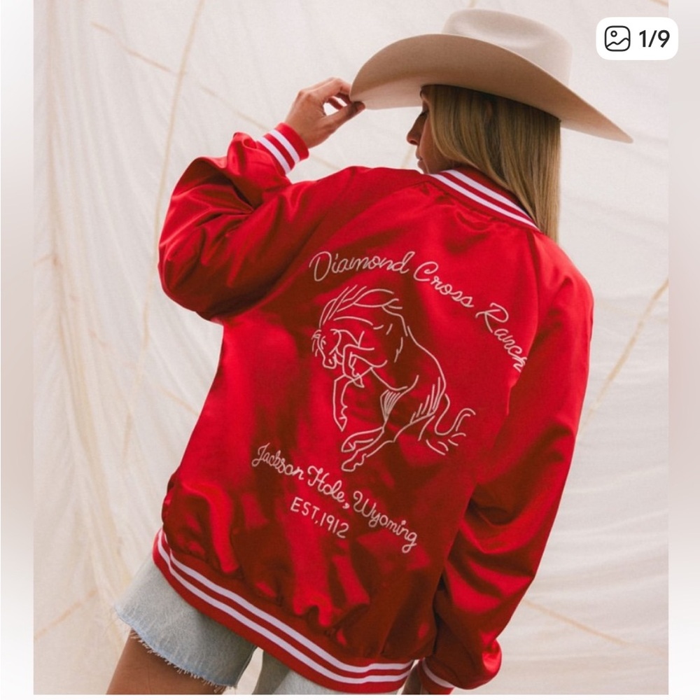 Diamond Cross ranch x Z supply rodeo baseball jacket